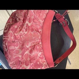 Pink coach bag limited